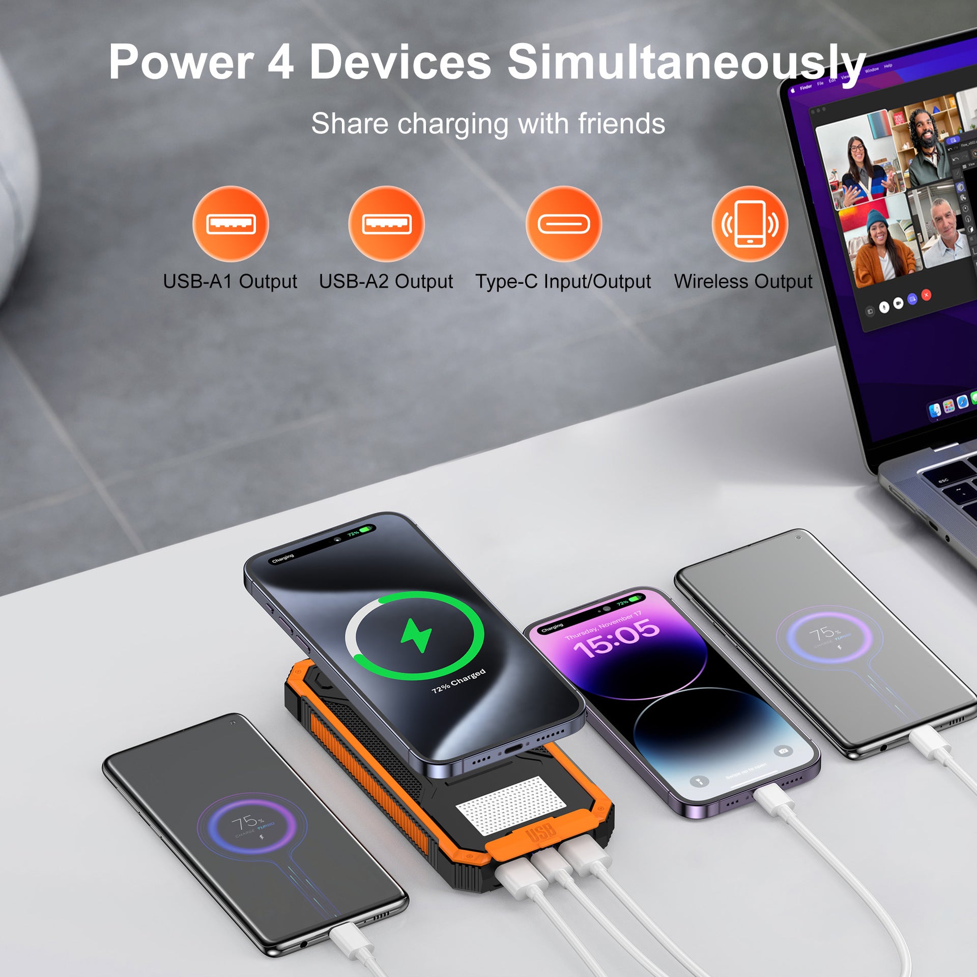 Solar Waterproof Power Bank