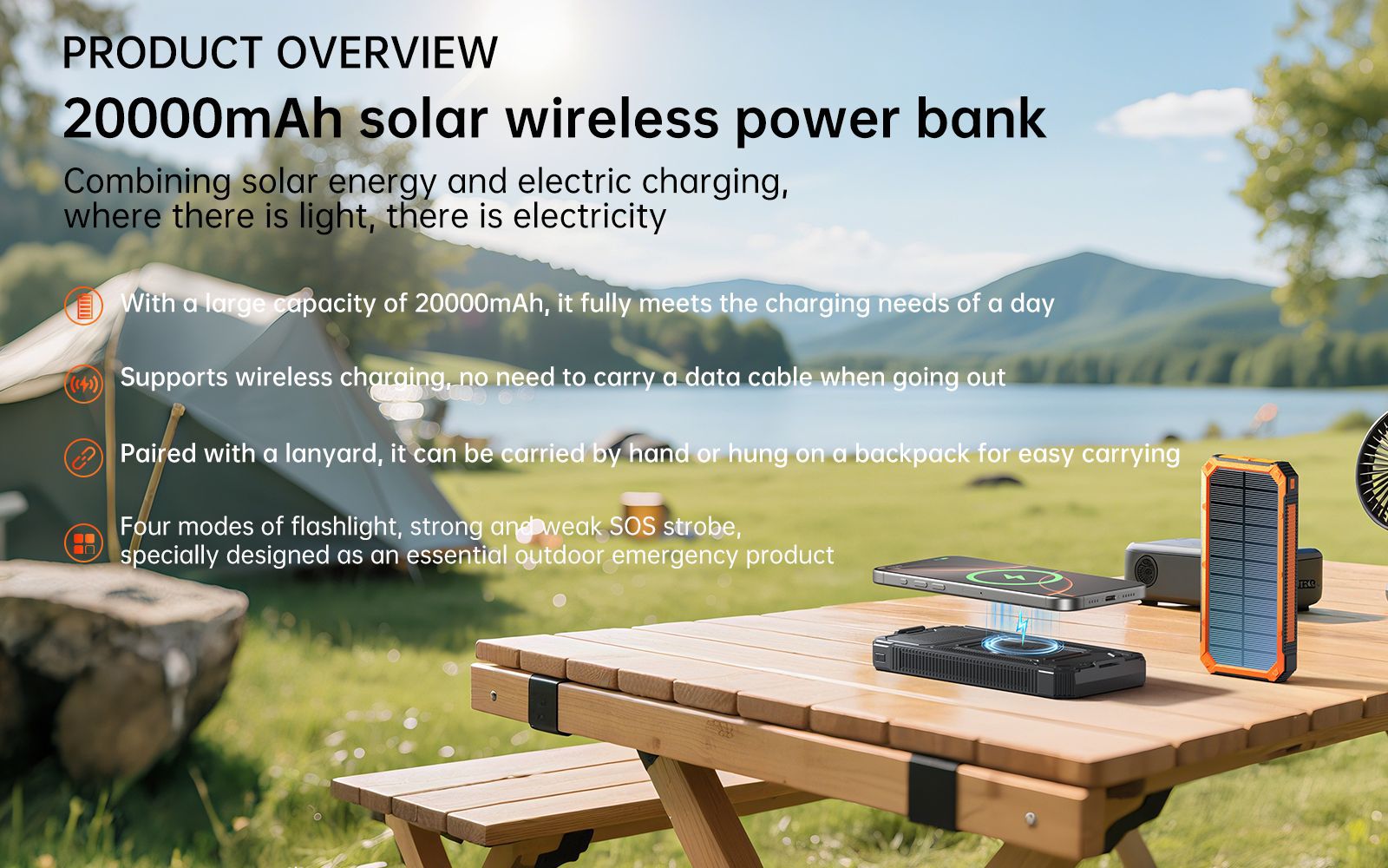 Solar Waterproof Power Bank